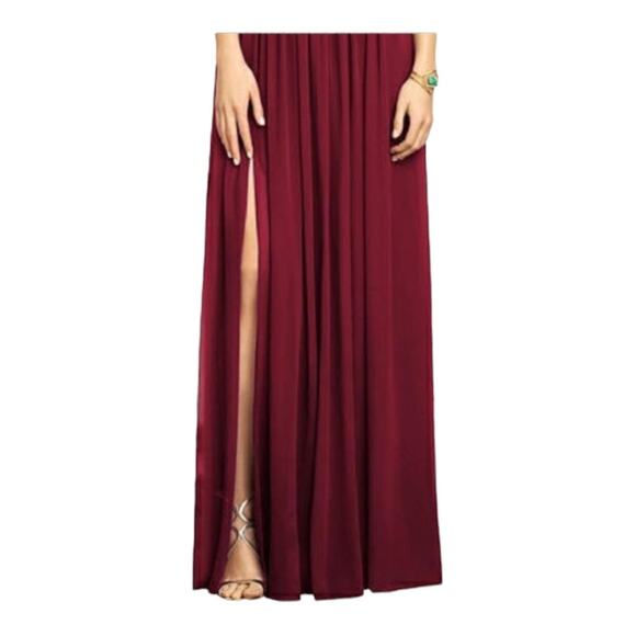 New ~  DESSY COLLECTION ~ Gorgeous Burgundy full length dress- sz 2R FALL - Picture 4 of 8